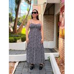 Vestido Julia Animal Print Preto