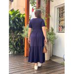 Vestido Laura Manga Azul Marinho