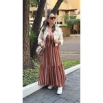Vestido Julia Marrom Listrado