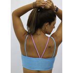 Top Maria Glow Lilas e Azul Bebe
