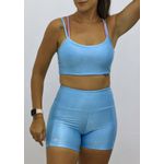 Short Fit Glow Azul Bebe