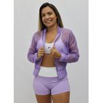 Corta Vento Cropped Lilas