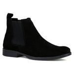 Bota Chelsea Couro Masculina Preta 777