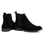 Bota Chelsea Couro Masculina Preta 777