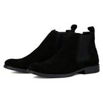 Bota Chelsea Couro Masculina Preta 777