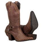 Bota Feminina Texana Bico Fino Cano Médio / Alto 2622