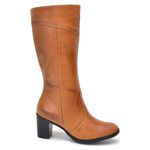 Bota Montaria Feminina Cano Alto Em Couro Caramelo 2001-03