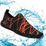 Sapatilha Mergulho Neoprene Náutica Preto e Laranja
