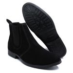 Bota Chelsea Preta Masculina Couro Camurça 350