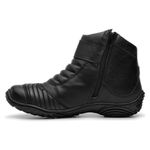 Bota Motociclista Atron Shoes Cano Curto Preta Em Couro 271