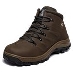 Bota Adventure Em Couro Fóssil Com Alto Relevo Café 2306