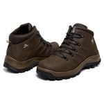 Bota Adventure Em Couro Fóssil Com Alto Relevo Café 2306