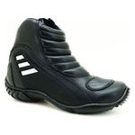 Bota Para Andar De Moto Em Couro Legítimo Preta 279
