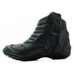 Bota Para Andar De Moto Em Couro Legítimo Preta 279