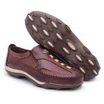 Sapatilha Masculina De Couro Pinhão 025