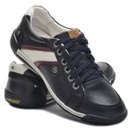 Sapatênis Preto Couro Masculino 410-02