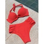 Top Biquíni Aurora Trespassado Coral