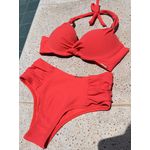 Top Biquíni Aurora Trespassado Coral