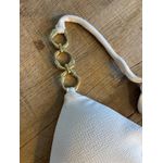 Biquíni Avulso Cortininha com Argolas Off White