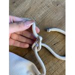 Biquíni Avulso Cortininha com Argolas Off White