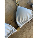 Biquíni Avulso Cortininha com Argolas Off White