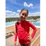 Blusa Infantil Manga Longa Proteção UV Coral - Unissex