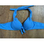 Biquíni Avulso Bojo Estruturado Azul Texturizado