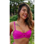 Biquíni Avulso Meia Rosa Texturizado