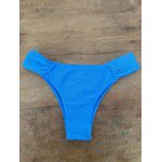 Calcinha De Biquíni Bombom Azul Texturizado