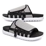 Chinelo Masculino Slide Casual Moda Praia Verão Cinza