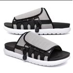 Chinelo Masculino Slide Casual Moda Praia Verão Cinza