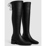 Bota Feminina Cano Longo Salto Confortável Bico fino