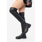 Bota Feminina Over-the-kenn Cano Longo Blogueira Tratorada