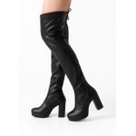Bota Feminina Salto Curto Over The Knee Cano Alto Até A Coxa