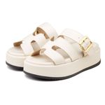 Papete Feminino Plataforma Macio Com Fivela