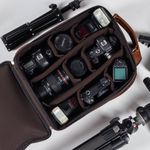 Mochila Fotográfica Câmera Profissional Em Couro Legítimo