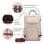 Mochila Multiuso Para Viagem Em Couro Legítimo