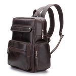 Mochila Lançamento Multi Em Couro Legítimo Para Notebook 