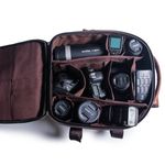 Mochila Fotográfica Câmera Profissional Em Couro Legítimo