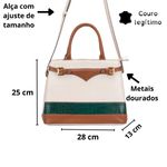 Bolsa Feminina Isabela Transversal Em Couro 