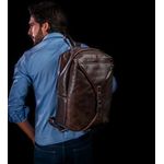 Mochila Masculina Rockstar em Couro Legítimo 