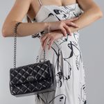 Bolsa Feminina Corrente Transversal Em Couro 