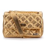Bolsa Feminina Corrente Transversal Em Couro 