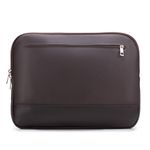 Case Compacta Com Bolso Para Notebook em Couro Legítimo