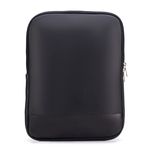 Case Compacta Vertical Com Bolso Para Notebook em Couro Legítimo