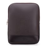 Case Compacta Vertical Com Bolso Para Notebook em Couro Legítimo 