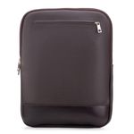 Case Compacta Vertical Com Bolso Para Notebook em Couro Legítimo 