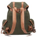 Mochila Masculina em Lona e Couro Legítimo 