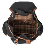 Mochila Masculina em Lona e Couro Legítimo 