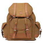 Mochila Masculina em Lona e Couro Legítimo 